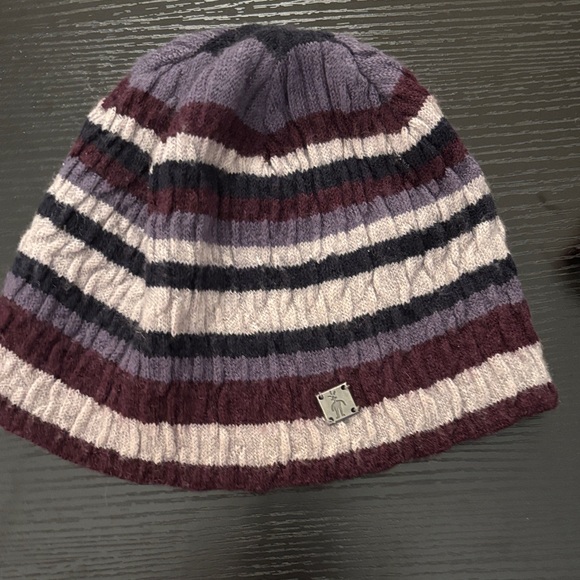 Smartwool Accessories - Smartwool  Striped Beanie - Purple, Black, Cream